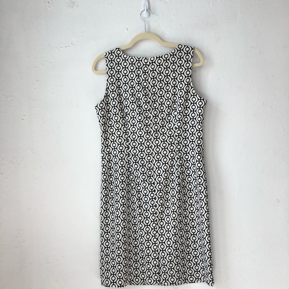 Mario Serrani Italy printed blk white dress sz md - Picture 6 of 10